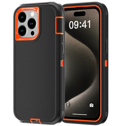 Funda protectora de alta resistencia para iPhone 16 Pro Max 15 14 13 12 11 + funda con clip para cinturón - Imagen 36 de 37