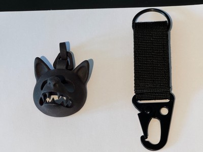 skullman Beware of the Dog nylon keychain 13art