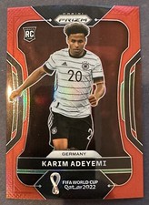 2022 Panini Prizm FIFA World Cup Karim Adeyemi Red Prizm Rookie RC /399 #111