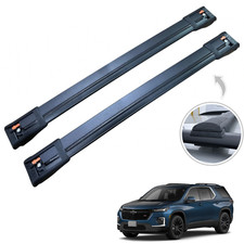 Barras transversales aerodinámicas para techo Chevrolet Traverse 2018-2024 color negro 2X