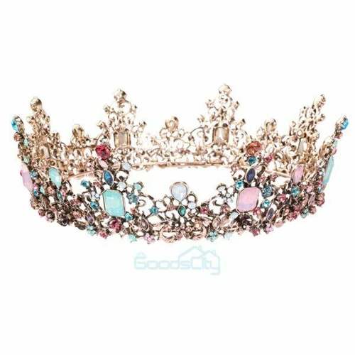 Coronas Tiaras Cristal Perla Novia Boda Corona para Mujer Princesa Tiara - Imagen 35 de 76