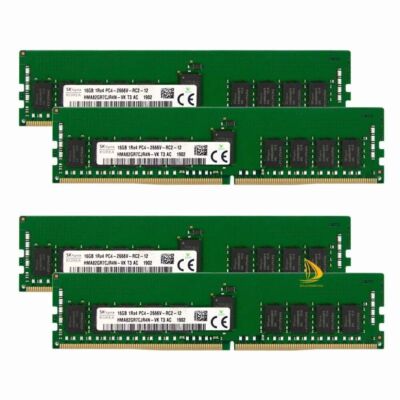 4x 16GB SK Hynix 1Rx4 PC4-21300 DDR4 2666Mhz 288Pin DIMM ECC