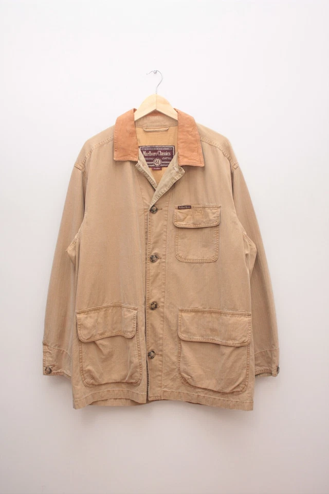 万宝路经典米色 3 口袋西装外套 XL 男式 — 第 2/4 张图片