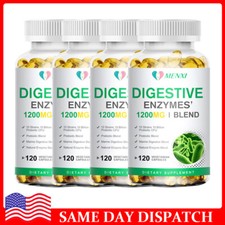 120 Digestive Enzymes w/ Prebiotic  Probiotics , Constipation Bloating Relief