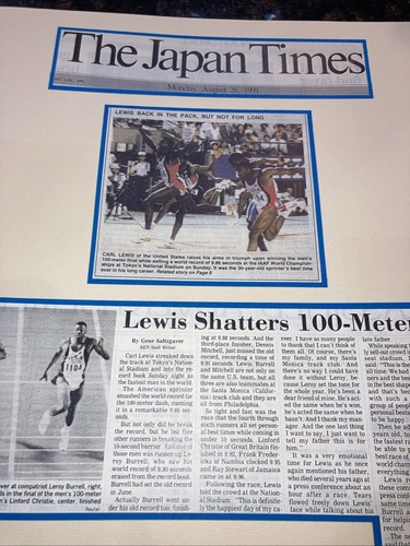 Very Large Scrapbook Of Carl Lewis. Santa Monica Track Club 1989-1992. - Picture 17 of 24