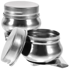 2 Pcs Stainless Steel Palette Cups For Oil Painting And Solvent Use