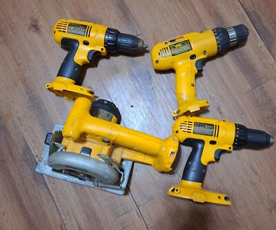 #ad DeWalt  Set 1 9.6V Drill 2 14.4V Drills 1 14.4v Circular saw $75.00