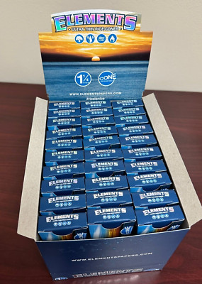 Elements 1 1/4 ''Ultra Thin Rice Cones'' 30pks of 6 -FULL BOX-
