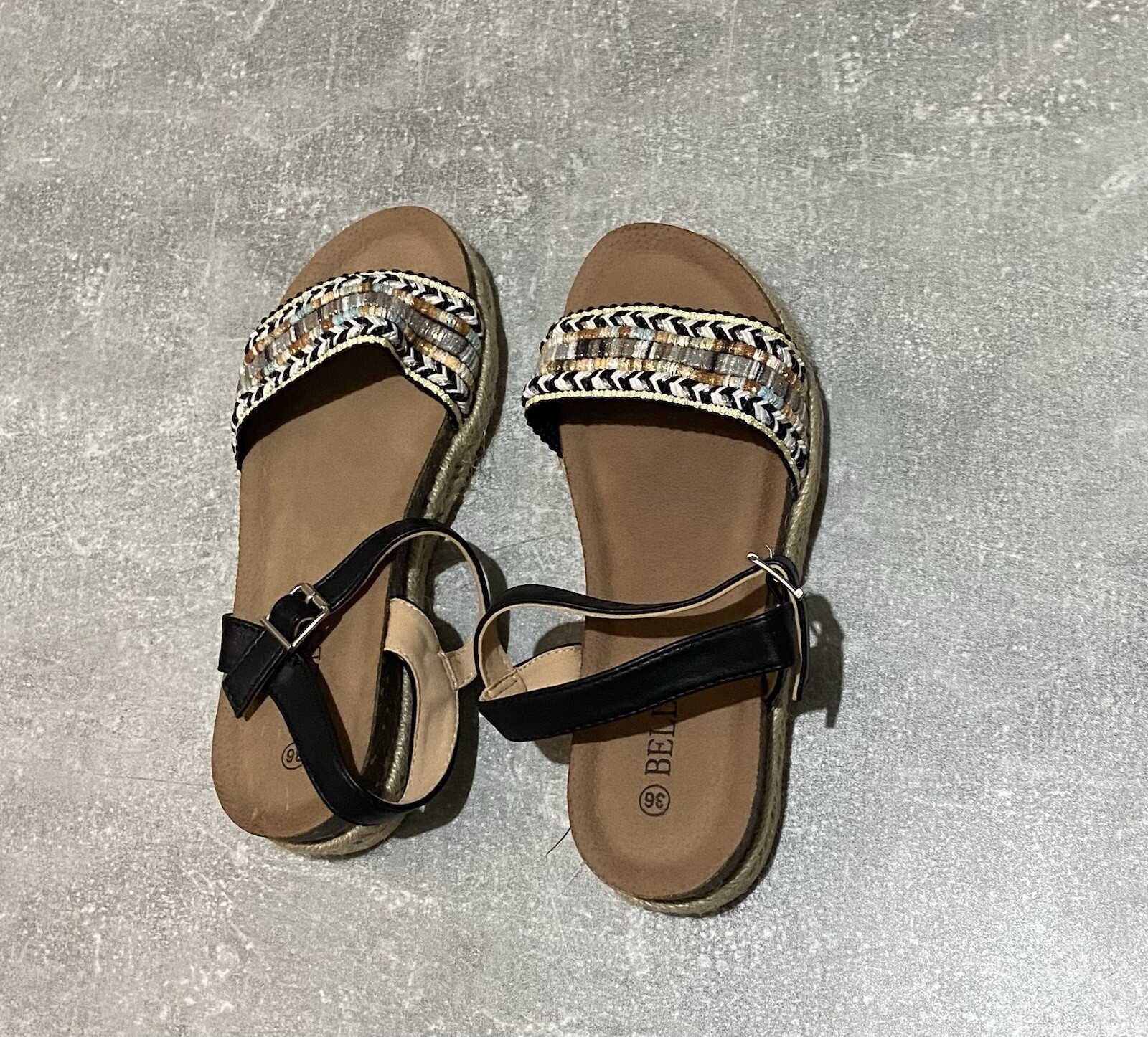 APL Sandali donna con zeppa bassa taglia 3(36))