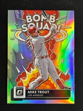 2022 Donruss Optic Mike Trout Bomb Squad Silver Holo Prizm Los Angeles Angels