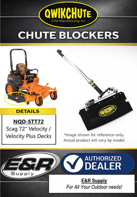 Qwikchute Chute Blocker for Scag 72'' Velocity / Velocity Plus Deck, NQD-STT72