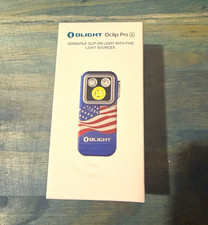 Olight Oclip Pro S Clip-On Light Five Light Outputs Tri-Color Blue Red White