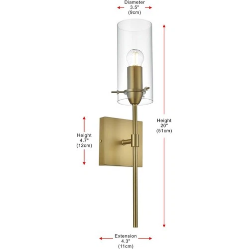 Living District LD2361SG Elsreth Bathroom Vanity Light Satin Gold - Picture 7 of 7