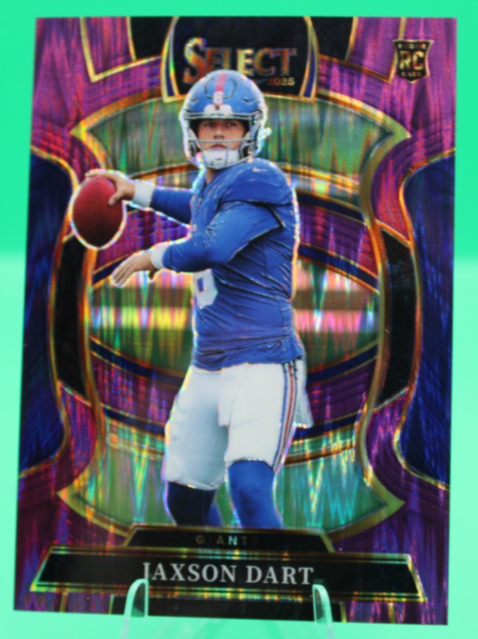 2025-26 Panini Select Jaxson Dart Purple Shock /699 RC Giants Concourse Rookie