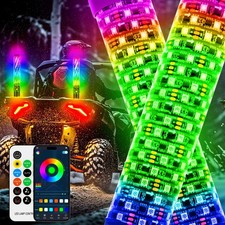 DREAMOTOR Whip Lights, 2Pcs 1FT Fat Whip Lights for Side by Side with Wireles...
