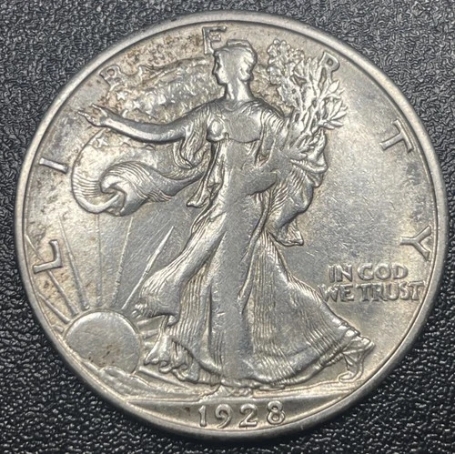 1928-S Walking Liberty Half Dollar XF Details Extra Fine Lightly Cleaned