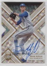 2018 Panini Elite Extra Edition Status Gold Die-Cut 1/1 Sean Hjelle #44 Auto sl3