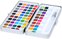 Wasserfarben Malkasten 70 Aquarellfarben Mit Metallic FarbtöNe Wassertankpinsel