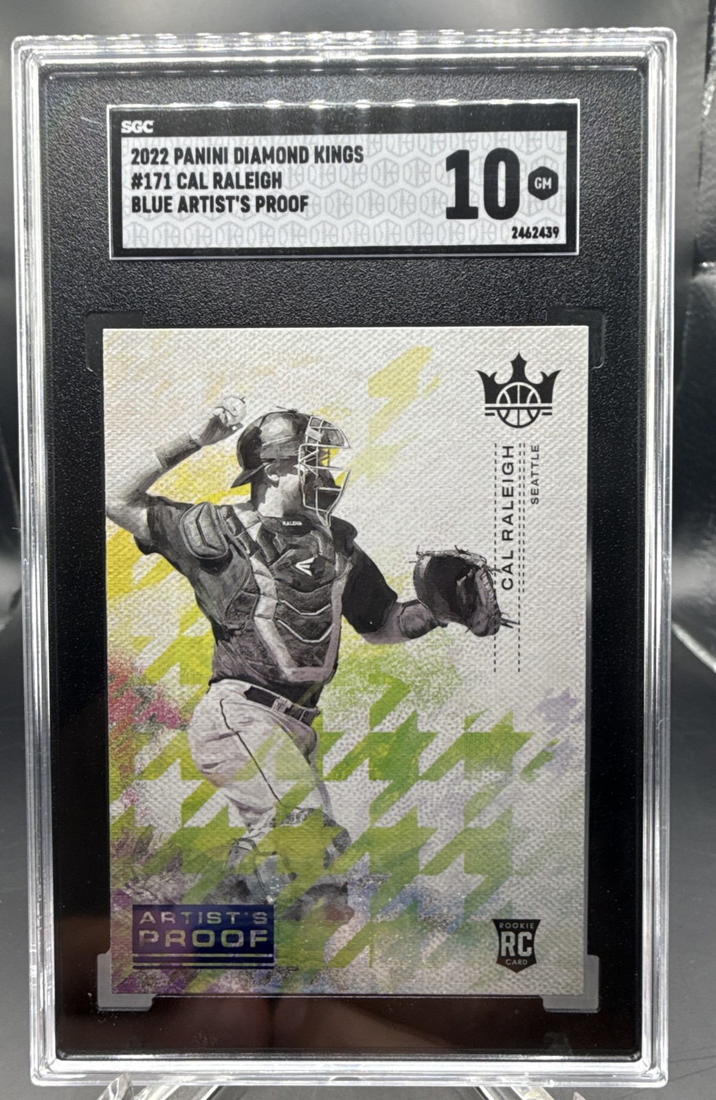 2022 Panini Diamond Kings - Rookies III Cal Raleigh #171 Artist Proof Blue (RC)