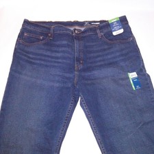 George Mens Jeans Straight 40x30 Dark Wash De...
