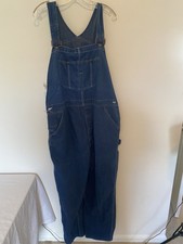 Vintage Sears Roebucks Bib Overalls Mens 42 X 32 Blue Denim Workwear Made In USA