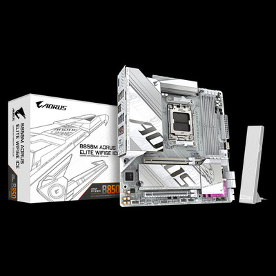 Gigabyte B850M AORUS ELITE WIFI6E ICE AM5 Socket for AMD Ryzen 9/8/7000 CPU-