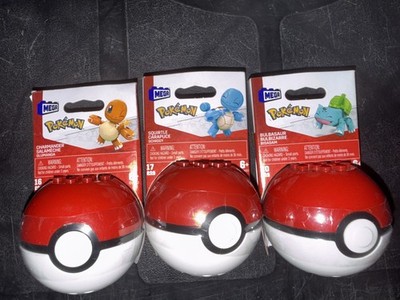 lot of 3 mega pokemon builder balls gvk 61-62-63 all brand new