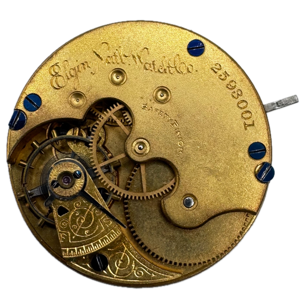 Antique 1888 Elgin 7 Jewel Hunter Pocket Watch Movement 6s 95 USA Mechanical