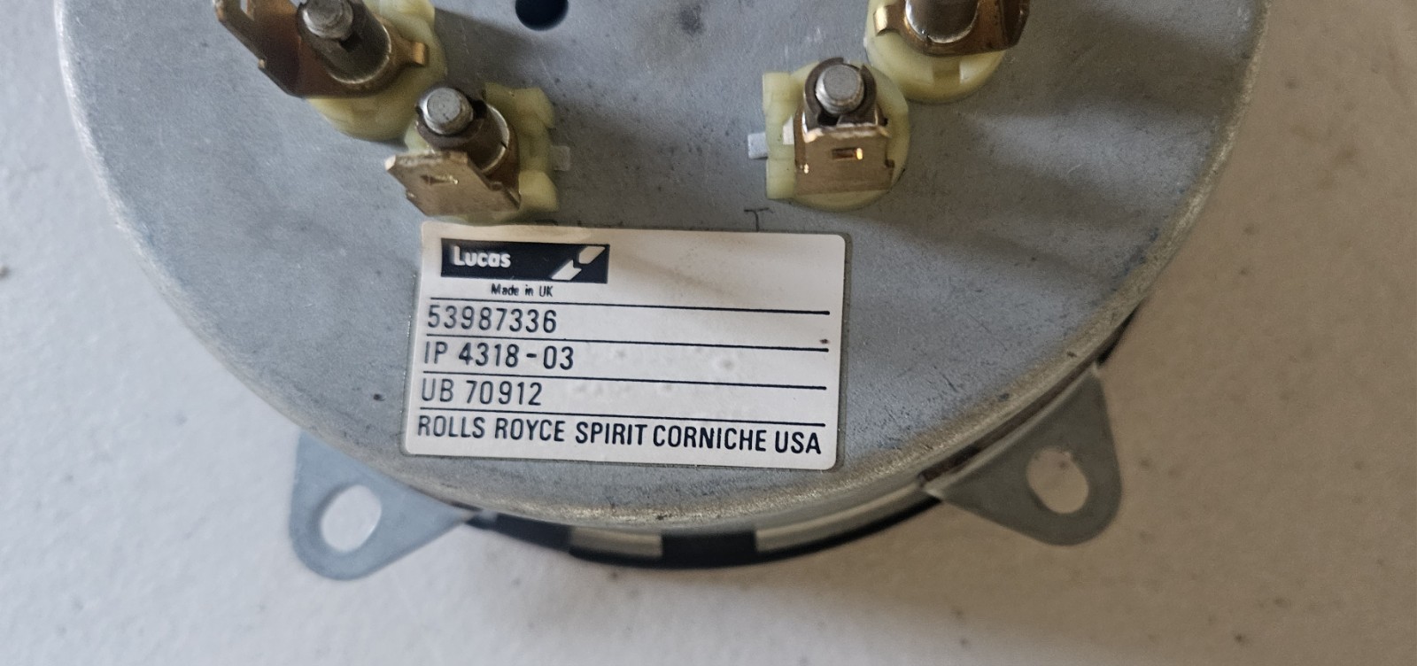 1977 - 1989 Rolls Royce Spirit Corniche Instrument Cluster 4 in 1 Gauge UB70912