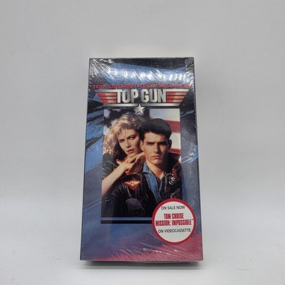 Top Gun VHS 1986 Paramount Tom Cruise W/Mission Impossible Sticker