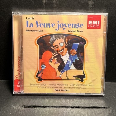 LEHAR   LA VEUVE JOYEUSE (2001) Sealed Opera 2xCD Micheline Dax Michel Dens EMI