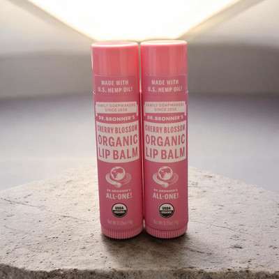 2x Dr. Bronners Cherry Blossom Organic Lip Balm 4 g