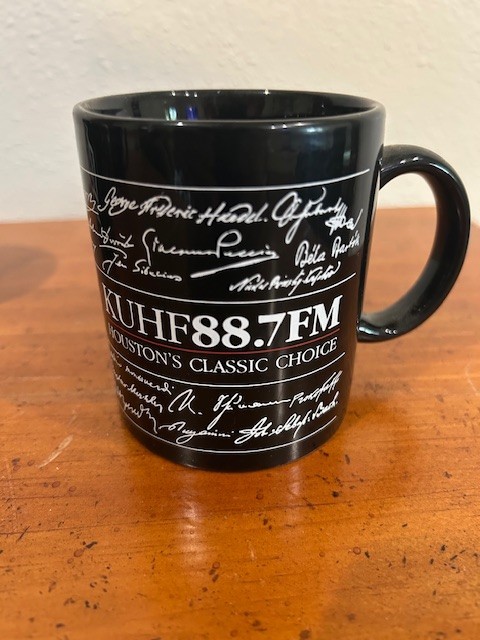 KUHF 88.7 FM Houston's Classic Choice radio station promotional mug