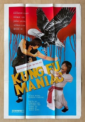KUNG FU MANIAC Martial Arts Movie Poster One Sheet Jackie Wong Revenge Action