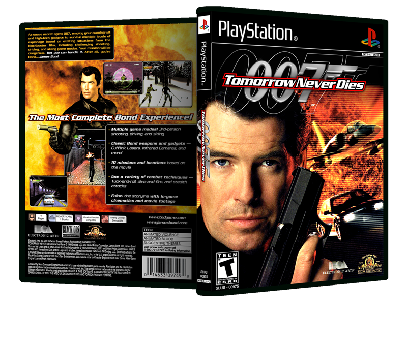 007: Tomorrow Never Dies - PS1 Cover art & Case only. See