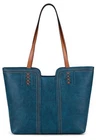 Gorgeous Montana West Tote Purse Handbag Teal Brown NWT Leather