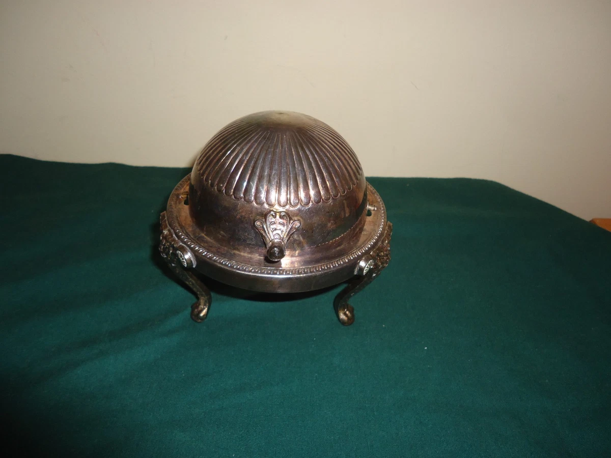 FB Rogers Silver Coin Antique US Silver-Plated Butter Dishes for