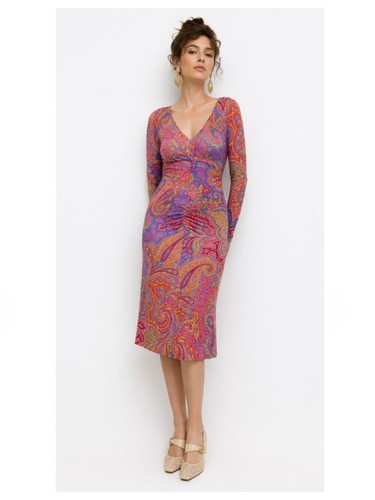 Etro, Vintage ETRO Mesh Paisley Midi Dress