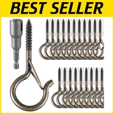 Q Hangers Hooks for Outside, Swivel Hanging Basket Hook Set