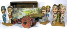 1883 BOXED SET OF COMIC TRANSFORMATION CHARACTER GOBLIN 10 PINS By IVES