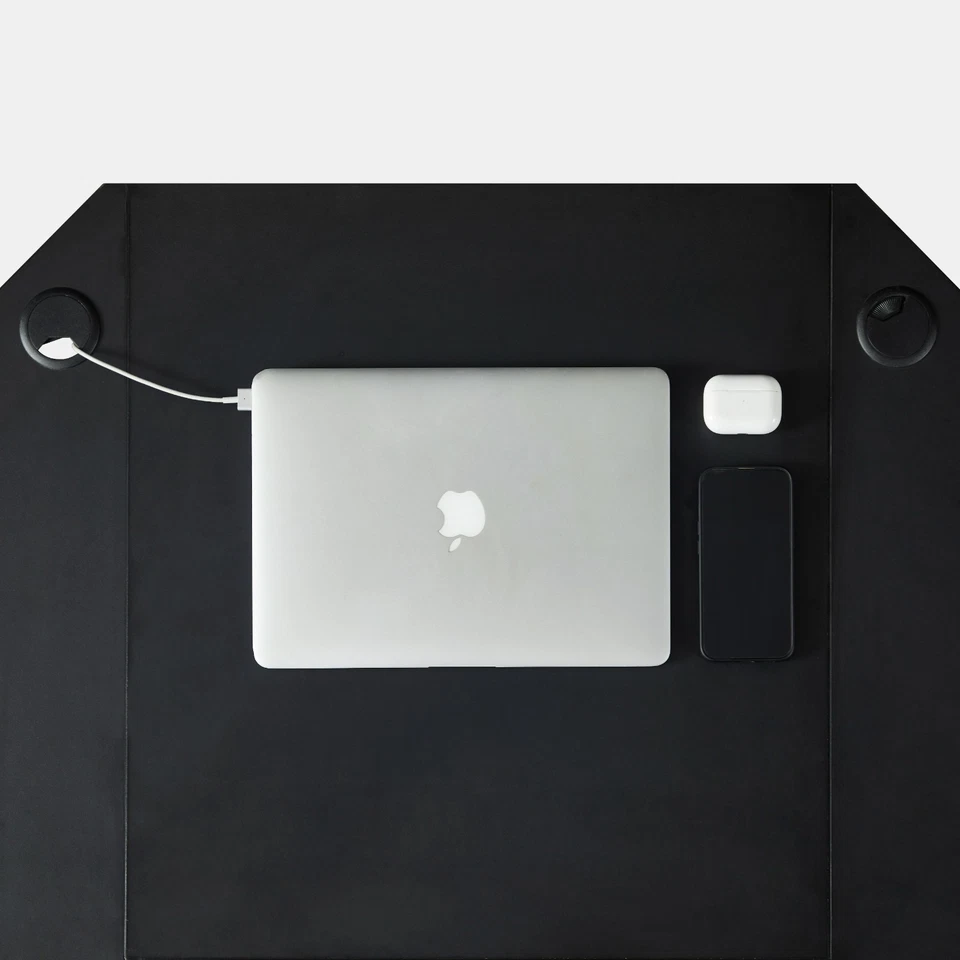 Height Adjustable Corner Standing Desk Wireless Charger & USB C Fast Chargers - Image 4 of 4