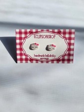 Handmade Pink Hello Kitty Stud/Flat Back Earrings