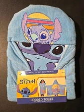 NEW Stitch Hooded Poncho Towel for Bath Beach Pool by Disney New With Tags 22x51