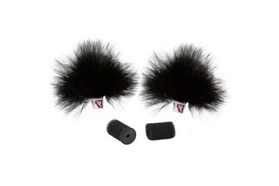 Rycote Black Ristretto Lavalier Windjammer - pair|Rycote