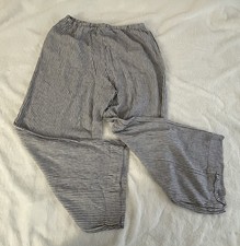 A New Day Women  s Linen Blend Wide Leg Pull On Pants Striped Size Large M