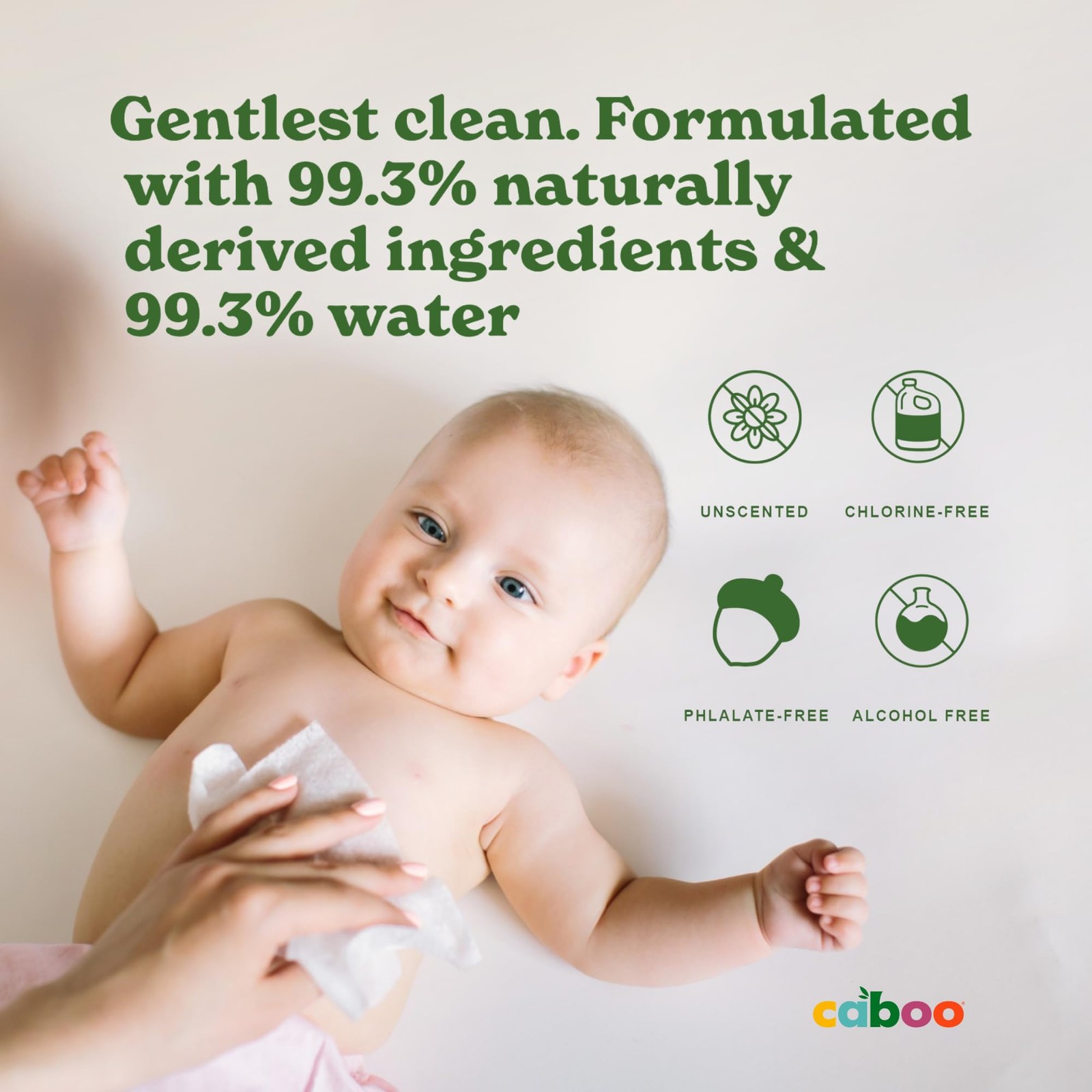 Caboo Baby Wipes, Made with Bamboo Viscose, Certified Made Safe Ingredients, — image 3