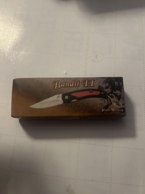 Frost Cutlery Bandit II Folding Pocket Knife Black Red Handle New In Box