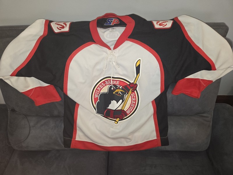Wilkes Barre Scranton WBS Penguins AHL Pro Stock Authentic MIC SP Jersey 48
