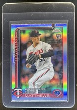 2025 Topps Chrome Update Zebby Matthews RC Refractor Rookie #USC171 Twins