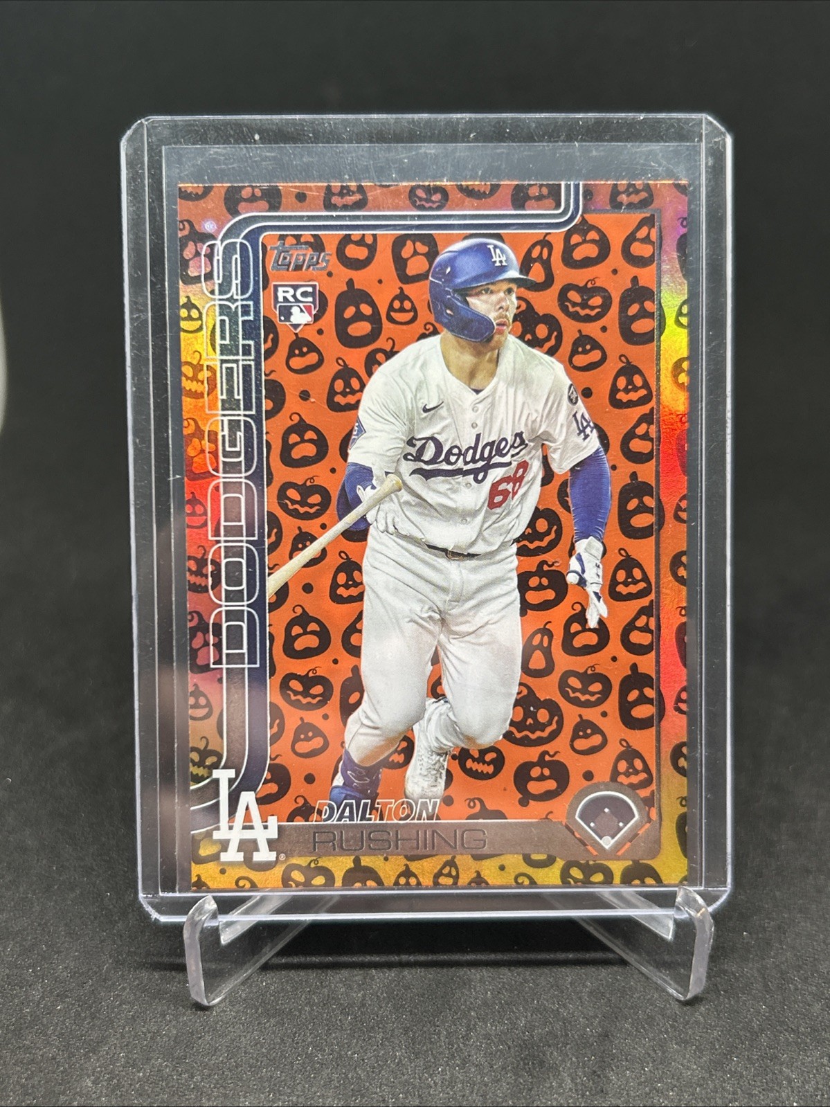 2025 Topps Update Dalton Rushing #US38 Jack-O'-Lantern Holiday Foil RC